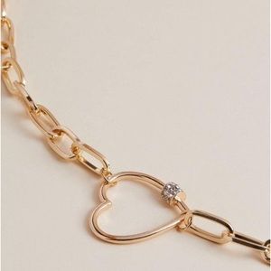 Torrid Heart Carabiner Link Chain Belt-Gold Tone